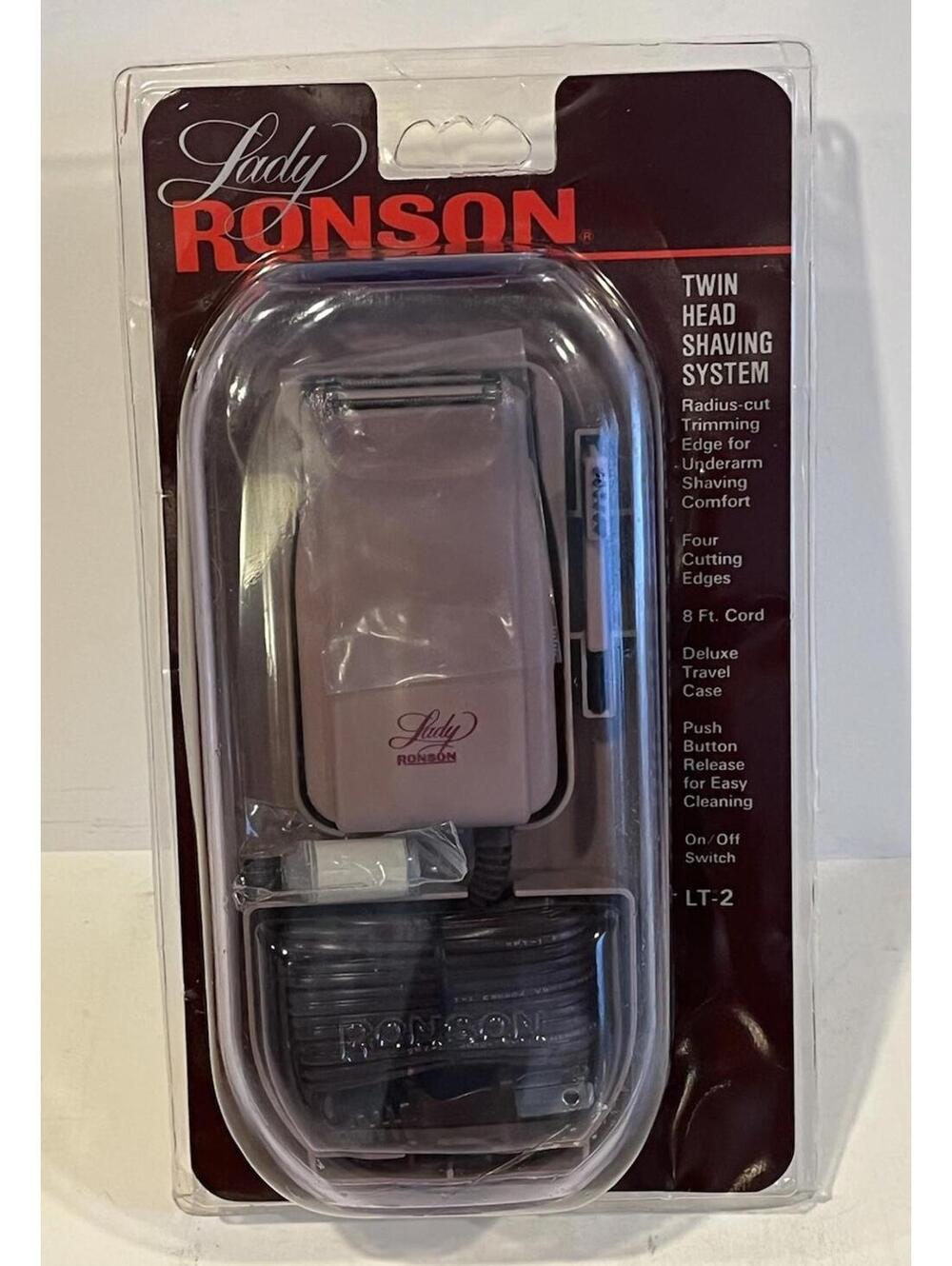Vintage Lady Ronson Twin Head Shaving System Model LT-2 With Travel Case New